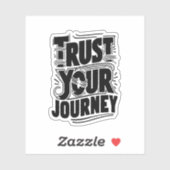 Trust Your Journey Vertical Typography Art シール (シート)