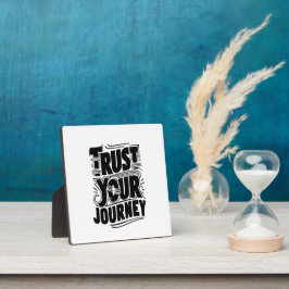 Trust Your Journey Vertical Typography Art フォトプラーク