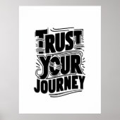 Trust Your Journey Vertical Typography Art ポスター (正面)