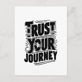 Trust Your Journey Vertical Typography Art ポストカード