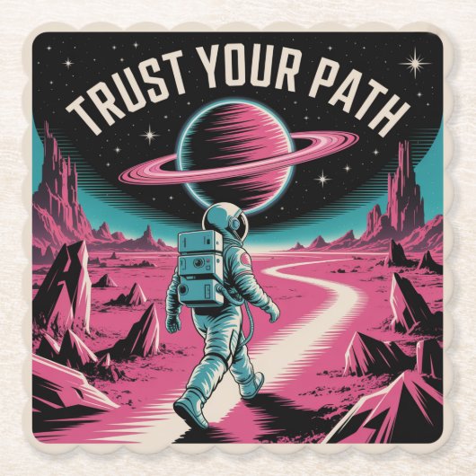 Trust Your Path ペーパーコースター (正面)