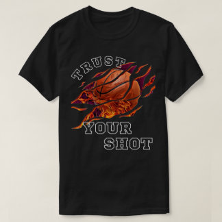 Trust Your Shot - はっきりした Black Basketball Tee Tシャツ
