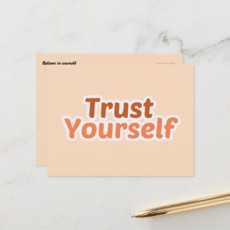 Trust Yourself Minimalist Boho Motivational  ポストカード