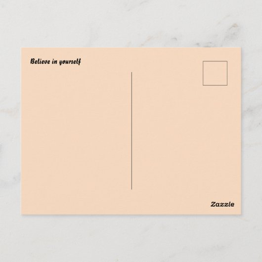 Trust Yourself Minimalist Boho Motivational ポストカード (裏面)