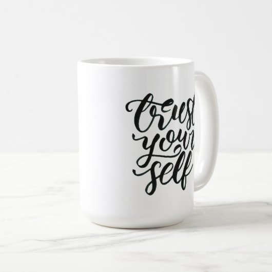 Trust yourself mug コーヒーマグカップ (正面右)