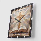 Trusting Faith: Always In The Lord スクエア壁時計 (傾斜)