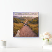 Trusting the Author スクエア壁時計 (ホーム)