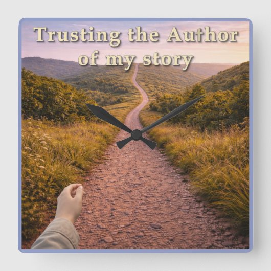 Trusting the Author スクエア壁時計 (正面)