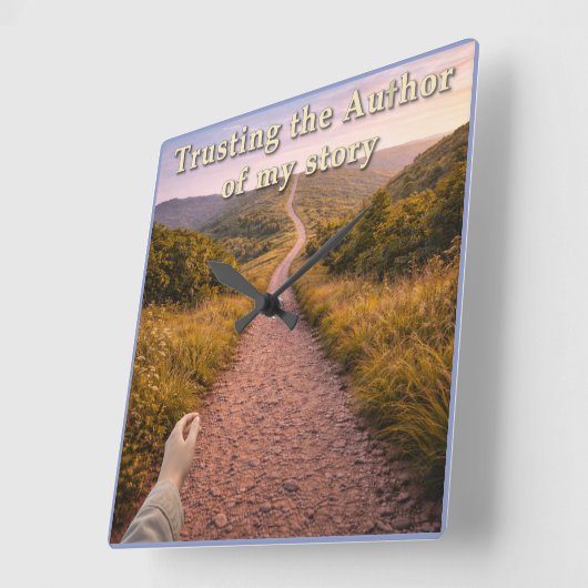 Trusting the Author スクエア壁時計 (傾斜)