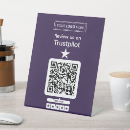 Trustpilotレビュー依頼 QRコード読み取り対応 台座サイン