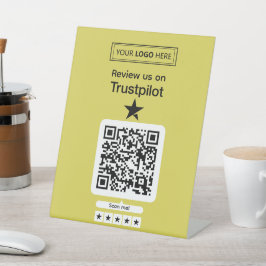 Trustpilotレビュー依頼 QRコード読み取り対応 台座サイン