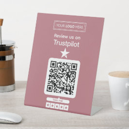 Trustpilotレビュー依頼 QRコード読み取り対応 台座サイン