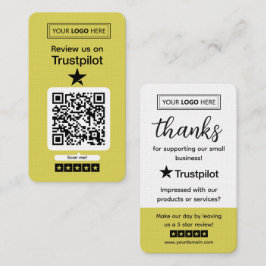 Trustpilotレビュー依頼 QRコード読み取り対応 名刺