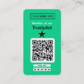 Trustpilotレビュー依頼 QRコード読み取り対応 名刺 (正面)