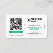 TrustpilotレビューQRコード 名刺 (正面)
