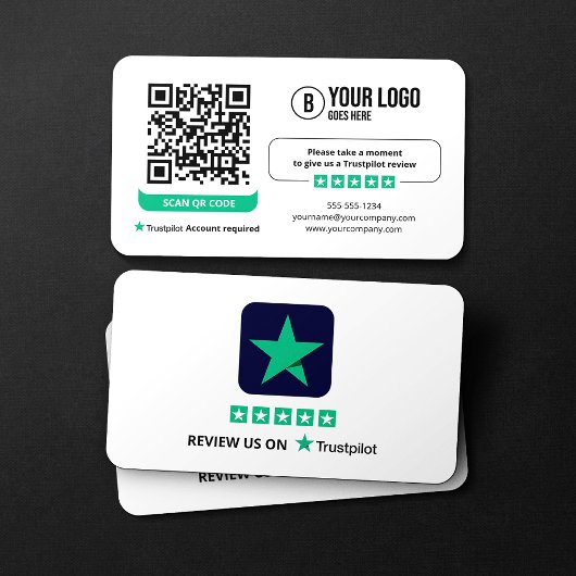 TrustpilotレビューQRコード 名刺