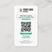 TrustpilotレビューQRコード 名刺 (正面)