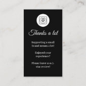 TrustpilotレビューQR名刺 名刺 (裏面)