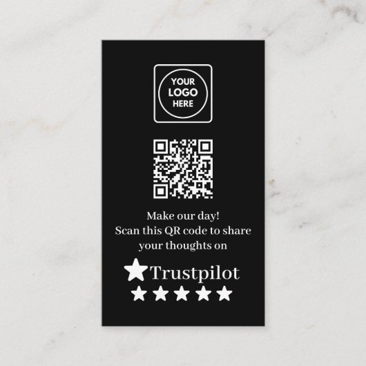 TrustpilotレビューQR名刺 名刺 (正面)