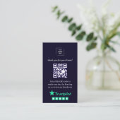 TrustpilotレビューQR顧客フィードバックスタイル 名刺 (スタンド正面)