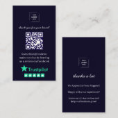 TrustpilotレビューQR顧客フィードバックスタイル 名刺 (正面/裏面)