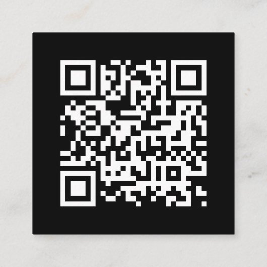 TrustpilotレビューusブラックビジネスありがとうQR スクエア名刺 (裏面)