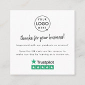 Trustpilot レビュー ビジネス カード | QR コード挿入 (正面)