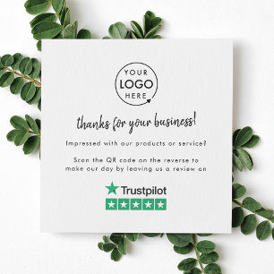 Trustpilot レビュー ビジネス カード   QR コード挿入