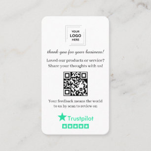 Trustpilot QRレビュー配布資料 ビジネススタイル 名刺