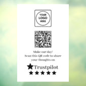 Trustpilot QR | ビジネスレビュー表示サイン ウィンドウサイン (シート3)