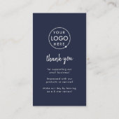 Trustpilot Review Business Thank You QR Code Navy 名刺 (裏面)