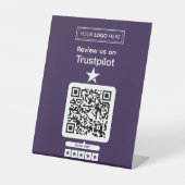 Trustpilot Review Request with Scannable QR Code 台座サイン (正面)