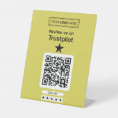 Trustpilot Review Request with Scannable QR Code 台座サイン (正面)