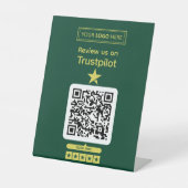 Trustpilot Review Request with Scannable QR Code 台座サイン (正面)