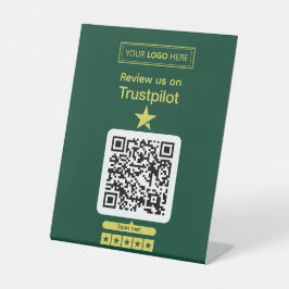 Trustpilot Review Request with Scannable QR Code 台座サイン