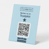 Trustpilot Review Request with Scannable QR Code 台座サイン (正面)