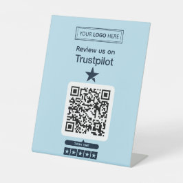 Trustpilot Review Request with Scannable QR Code 台座サイン