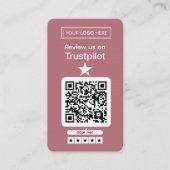 Trustpilot Review Request with Scannable QR Code 名刺 (正面)