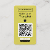 Trustpilot Review Request with Scannable QR Code 名刺 (正面)