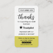Trustpilot Review Request with Scannable QR Code 名刺 (裏面)