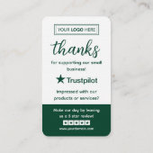 Trustpilot Review Request with Scannable QR Code 名刺 (裏面)