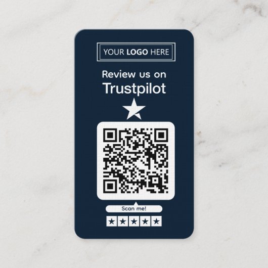 Trustpilot Review Request with Scannable QR Code 名刺 (正面)