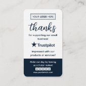 Trustpilot Review Request with Scannable QR Code 名刺 (裏面)