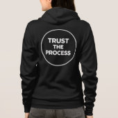 TrustTheProcess ミニマリスト 円形 タイポグラフィ 女性用 パーカ (裏面)