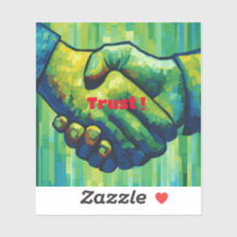 「TrustTouch：ステッカーでのハンドシェイク型枠」