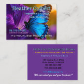 Trusty Blue Butterfly Professional Caregiver  名刺 (正面/裏面)