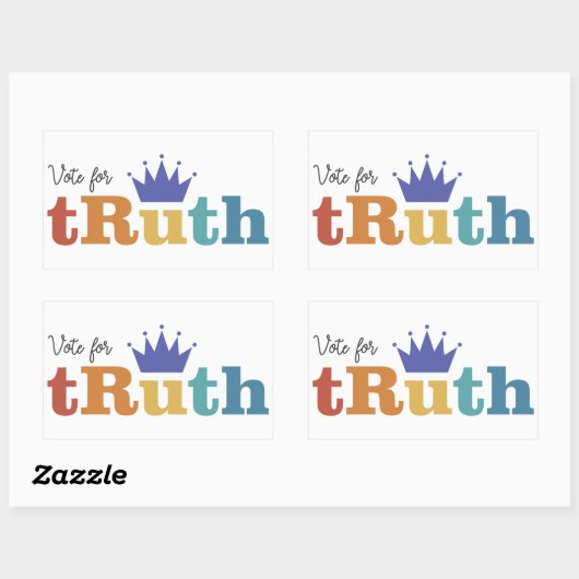 TRuthに投票 – RBGステッカー 長方形シール (シート)