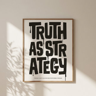 Truth As Strategy Poster – Typography Wall Print ポスター