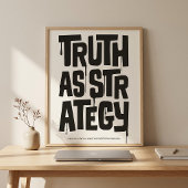Truth As Strategy — Typography Print | Wall Art ポスター