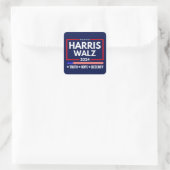 Truth Hope Decency Harris Walz 2024 スクエアシール (バッグ)